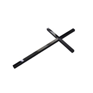 Cake Topper Kreuz schmal - Schwarz
