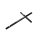 Cake Topper Kreuz schmal - Schwarz
