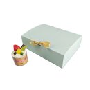 Patisserie Verpackung Box mit Schleife 27 x 20 x 8 cm - MINT