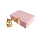 Patisserie Verpackung Box mit Schleife 27 x 20 x 8 cm - ROSA