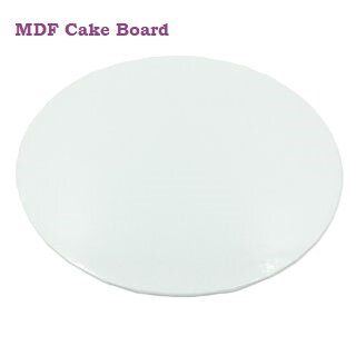 5 Stk. Cake Board Card ø 28 cm Weiß 3 mm - MDF