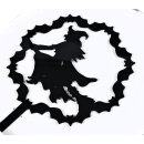 Cake Topper Halloween - Hexe im Fledermauskreis