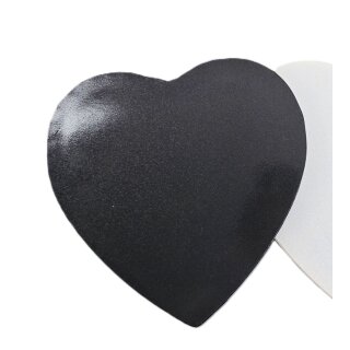 HEART Cake Board 25,4 cm (10 inch) - BLACK SPARKLE