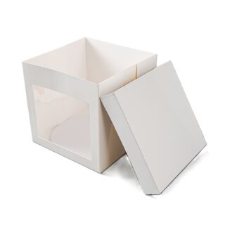 Tortenkarton B 30,5 x H 30,5 cm + Cake Card - Weiß