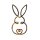 Cake Topper Ostern Gold Acryl - HASE