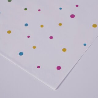 50 Blatt Fettpapier Einschlagpapier 30 x 30 cm - Konfetti Dots