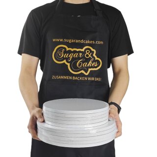 Cake Board RUND von 15,2 - 40,5 cm 12mm  - Weiß