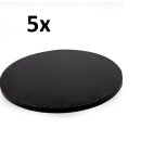 5 Stk. Cake Board RUND  35,5 cm (14 inch) - Schwarz
