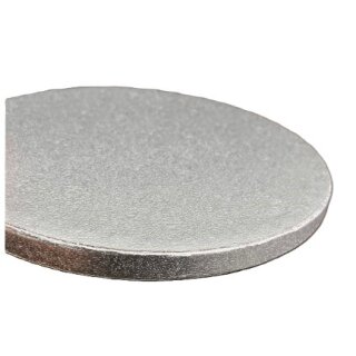 Cake Board RUND von 15,2 - 50,8 cm 12mm - Silber
