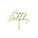 Cake Topper Gold Acryl - Happy Birthday