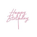 Cake Topper Rosa Acryl - Happy Birthday