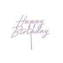 Cake Topper Lila Acryl - Happy Birthday