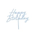 Cake Topper Nebelblau Acryl - Happy Birthday