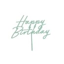 Cake Topper Grün Acryl - Happy Birthday