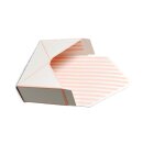 Brief Box Patisserie 23cm x H 8cm Rosa/weiß gestreift