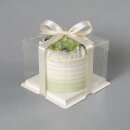 Kuchen Box transparent Tortenverpackung - 17x17x12,5 cm -...