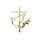 Cake Topper Kommunion Taufe Acryl - Kreuz Taube Gold