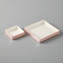 Keksbox Cookie Schachtel Transparent - 9 x 9 x 2,5 cm Rosa