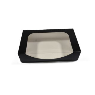 Dessert Verpackung Gebäck Schachtel - 20 x 12 x 5 cm BLACK