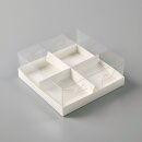 4er Patisserie Cake Verpackung Transparent - 20 x 20 x 8 cm