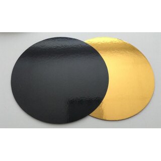 Cake Board 15 cm - 32 cm, 3mm GOLD/Black - GRÖßENAUSWAHL