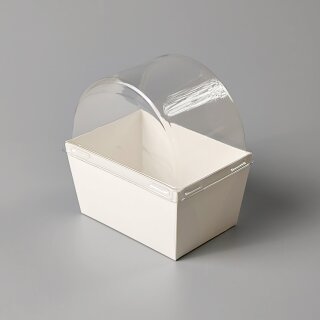 Rectangle Dot Cake Mousse Becher mit Kuppeldeckel