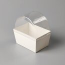 Rectangle Dot Cake Mousse Becher mit Kuppeldeckel