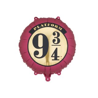 Folienballon Harry Potter Gleis 9 3/4, 35 cm, bordeaux-beige