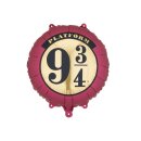 Folienballon Harry Potter Gleis 9 3/4, 35 cm, bordeaux-beige
