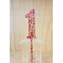 Cake Topper Acryl Glitter Pink Nr. 1-10 - AUSWAHL