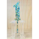 Cake Topper Acryl Glitter Blue Nr. 1-10 - AUSWAHL